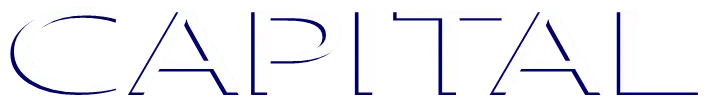 capital white on blue